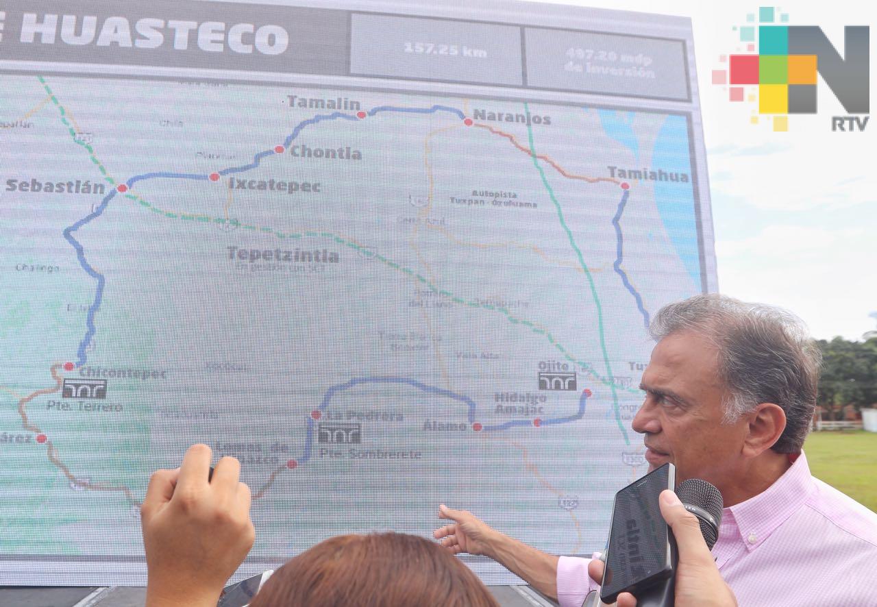 Supervisa el gobernador Yunes obras carreteras en la zona norte, en las que se invertirán más de 500 mdp