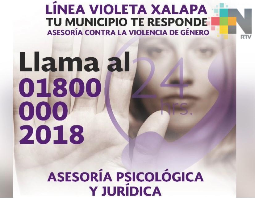 Línea Violeta atenderá a víctimas de violencia de género en Xalapa