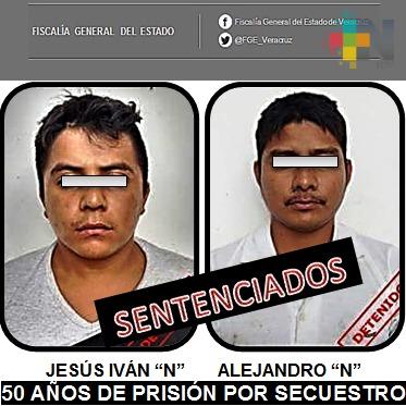 Obtiene UECS sentencias condenatorias por 50 años contra dos secuestradores,  en Córdoba