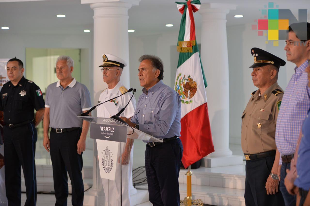 Se mantiene a la baja la incidencia delictiva en Veracruz; reforzarán seguridad en Martínez de la Torre y Tezonapa