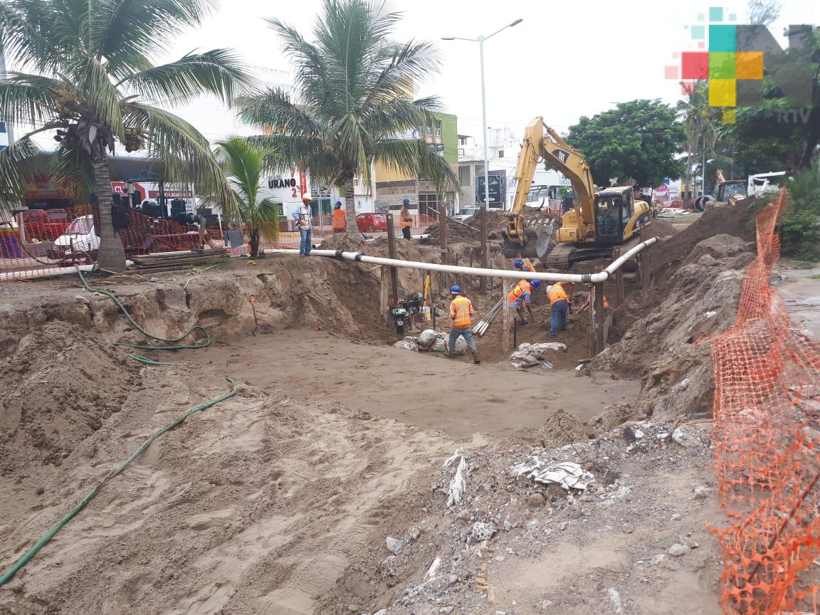 Rehabilitación de avenida Urano de Boca del Río lleva un avance del 35%