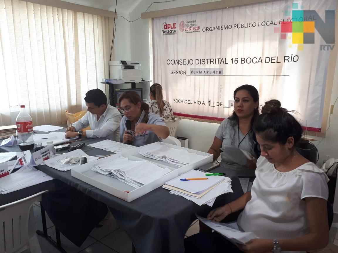 OPLE lleva avance el 40% en captura de actas de escrutinio y cómputo en el distrito 16