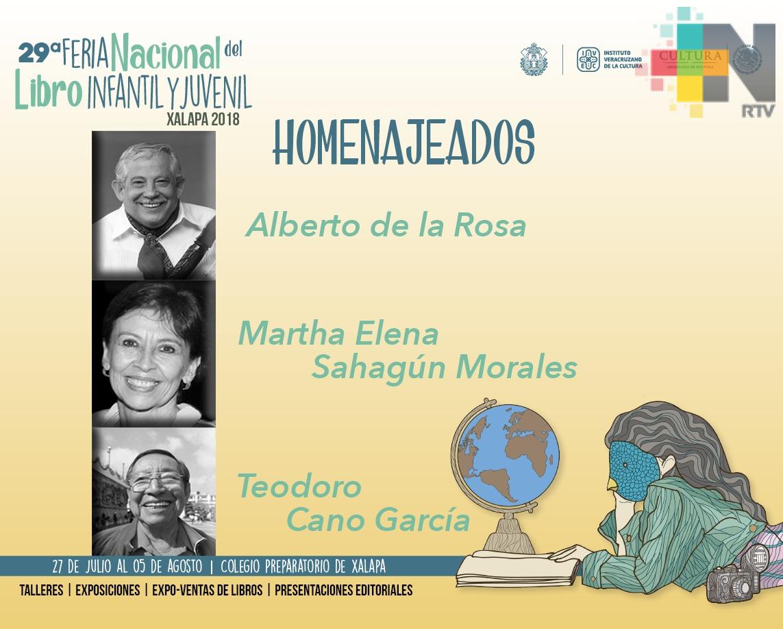 Veracruzanos homenajeados en la 29ª Feria Nacional del Libro Infantil y Juvenil Xalapa 2018