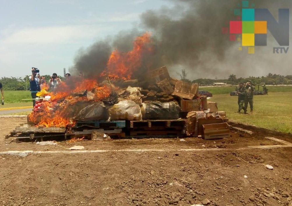 Incineran estupefacientes decomisados en el estado de Veracruz