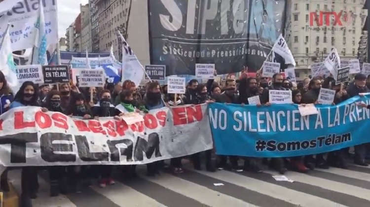 Crece tensión social en Argentina por despidos masivos en Télam