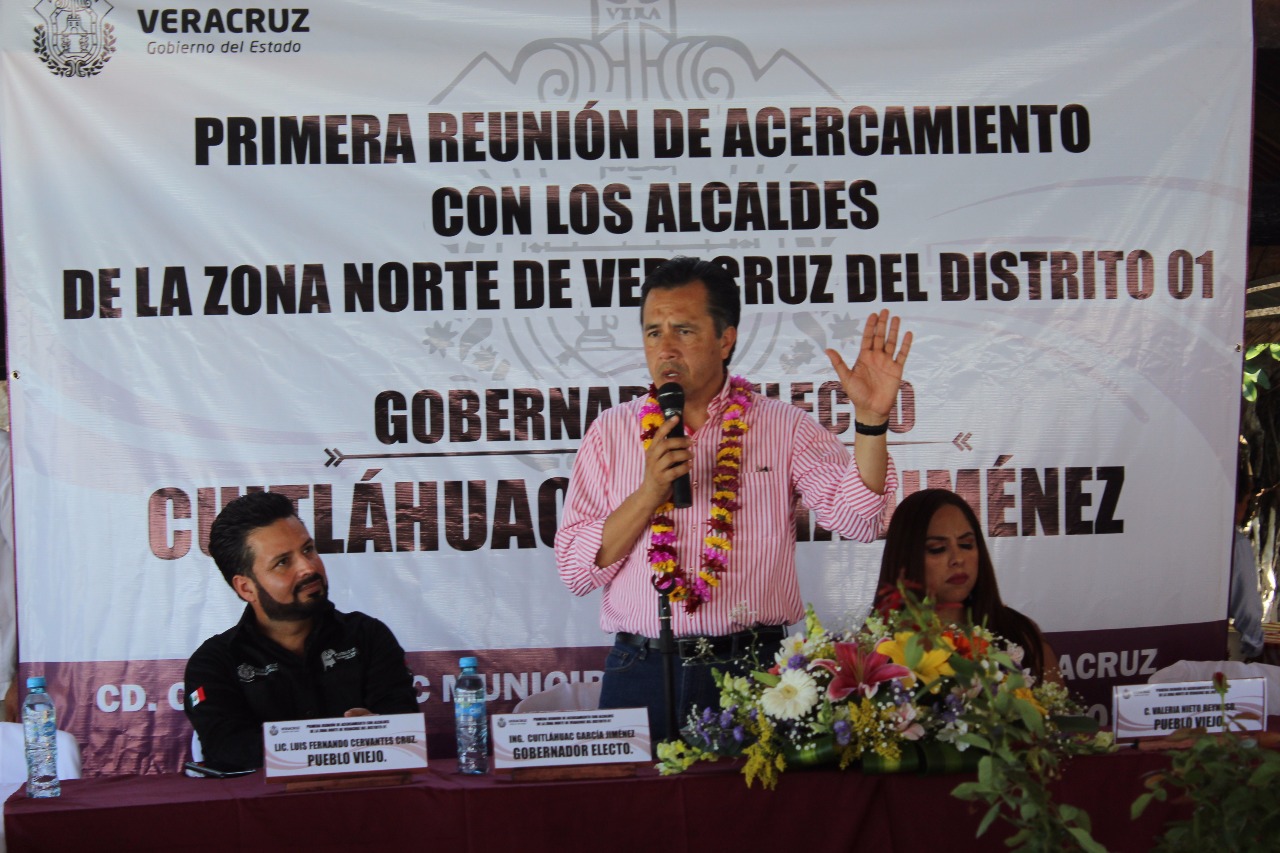 Cuitláhuac García se reunió con alcaldes de la zona norte de Veracruz