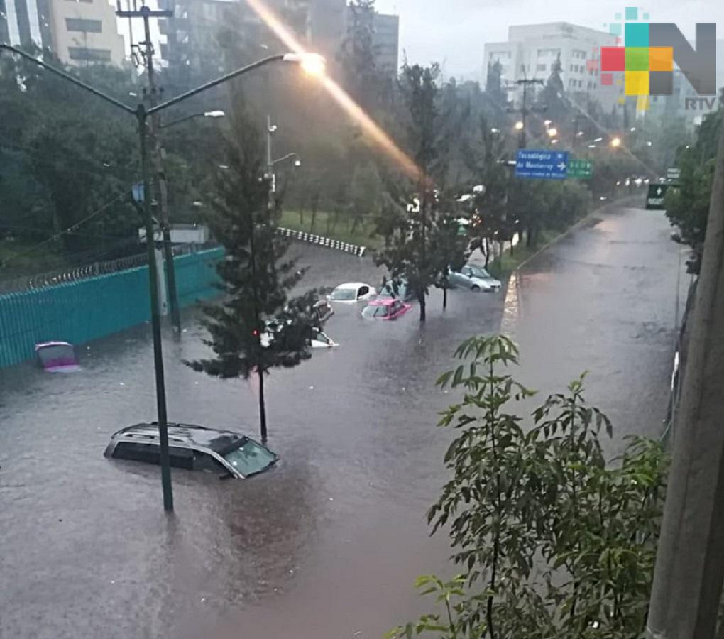 Alerta roja tras en CDMX por lluvia y granizada