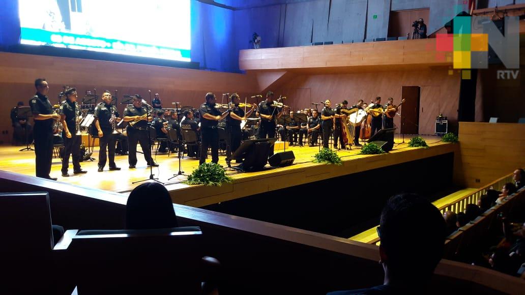 Sinfónica de Alientos y mariachi de la Policía Federal ofrecen concierto de gala