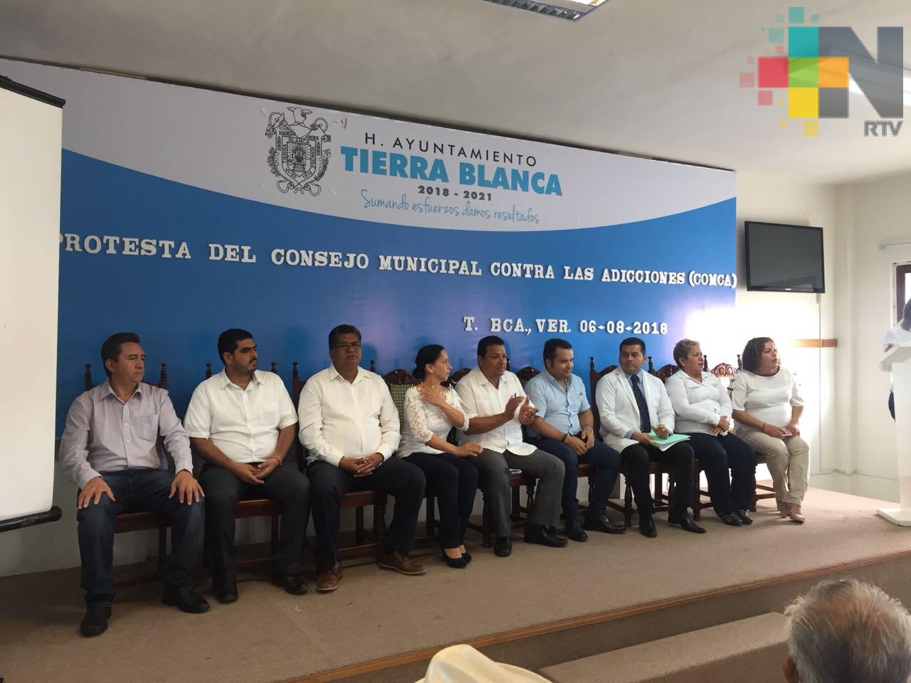 Se instala consejo municipal contra las adicciones en Tierra Blanca 