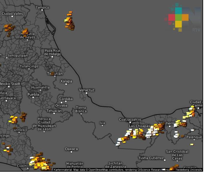 Se mantienen las condiciones de lluvia en Veracruz