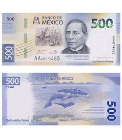 Billete de 500 pesos mexicanos entre los más bonitos del mundo