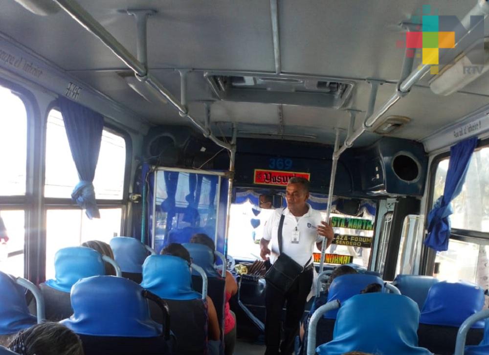 En Coatzacoalcos realizan operativo para prevenir aumento en pasaje del transporte urbano