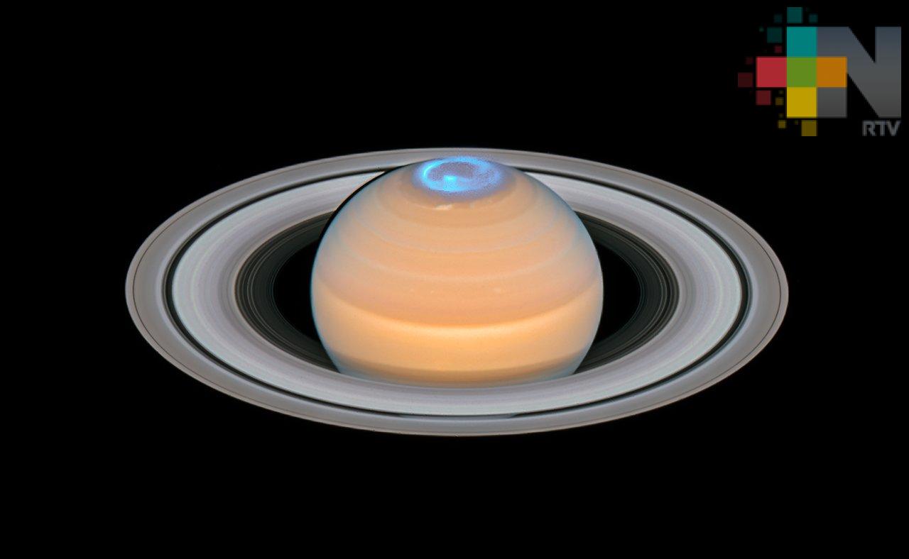 Telescopio espacial muestra imágenes de auroras boreales en Saturno