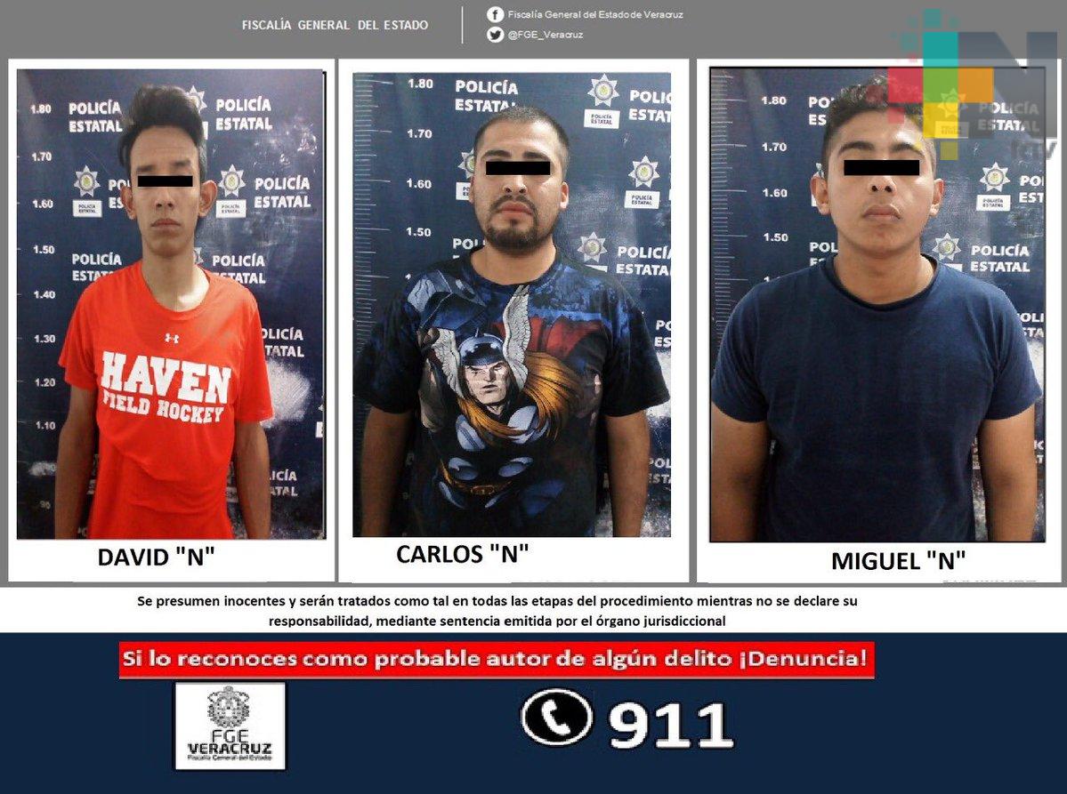 Legalizan detención de tres probables asaltantes, en Xalapa