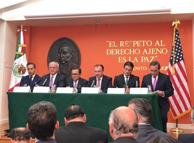 Acuerdo México-EUA elimina incertidumbre sobre TLCAN: Videgaray