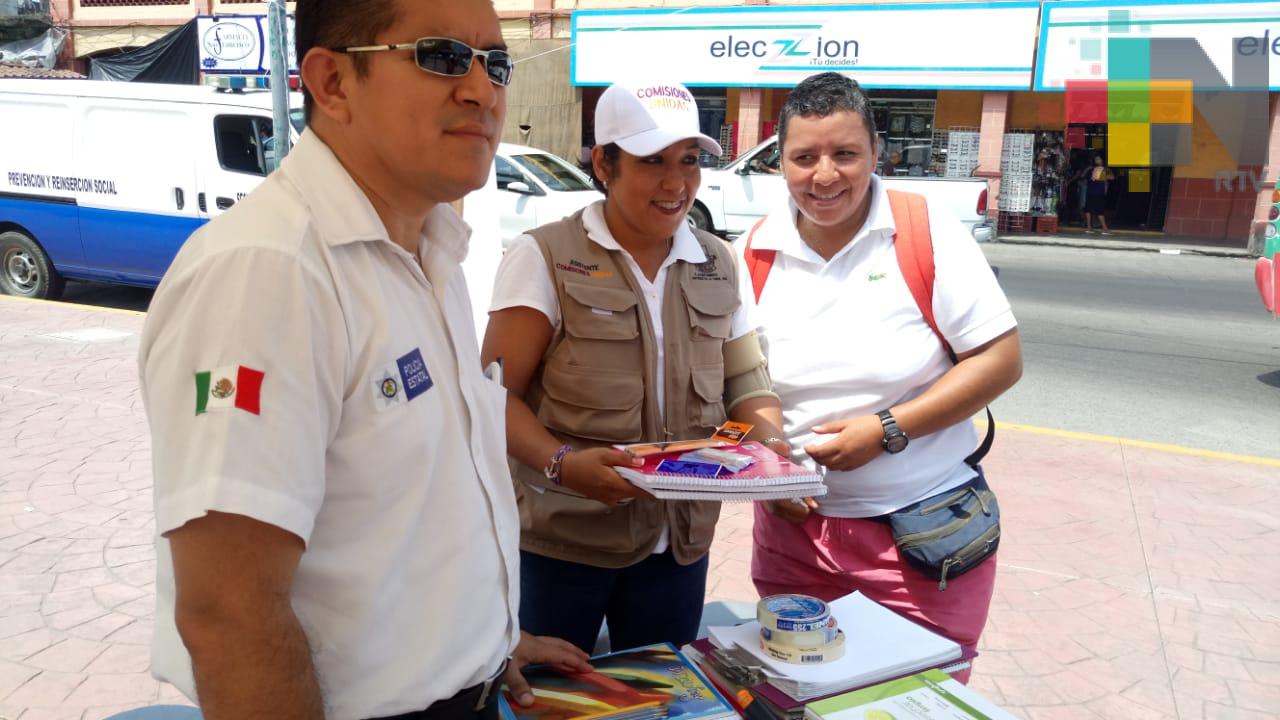 Realizan campaña de recolección de útiles escolares para internos del Cereso de Misantla