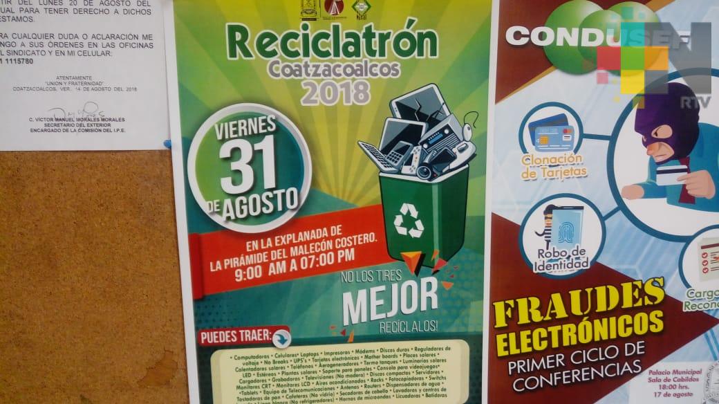 Harán Reciclatrón electrónico en Coatzacoalcos
