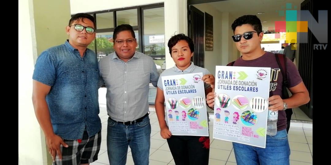 Jóvenes realizarán una colecta de útiles escolares en Coatzacoalcos