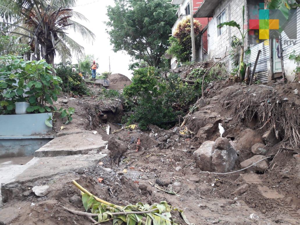 Lluvia provocó deslave en colonia Pochota