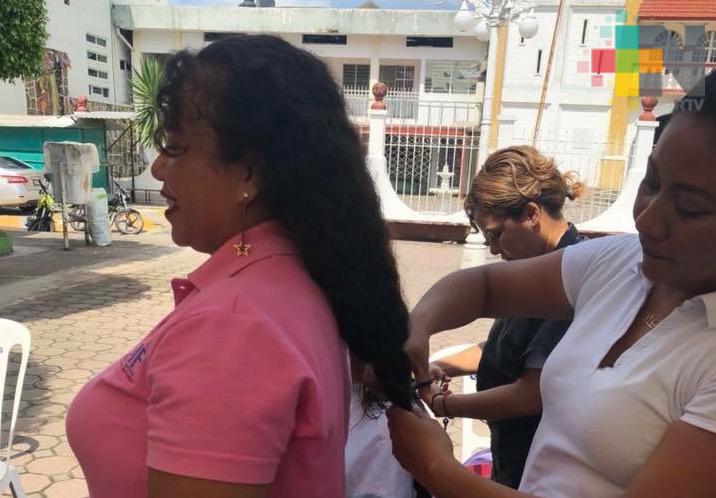 Mujeres del municipio de Tres Valles donan su cabello para una buena causa