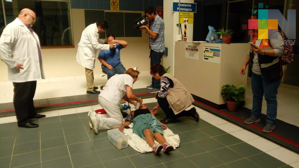 Realiza Hospital «Dr. Valentín Gómez Farías» simulacro por fuga de sustancia toxica