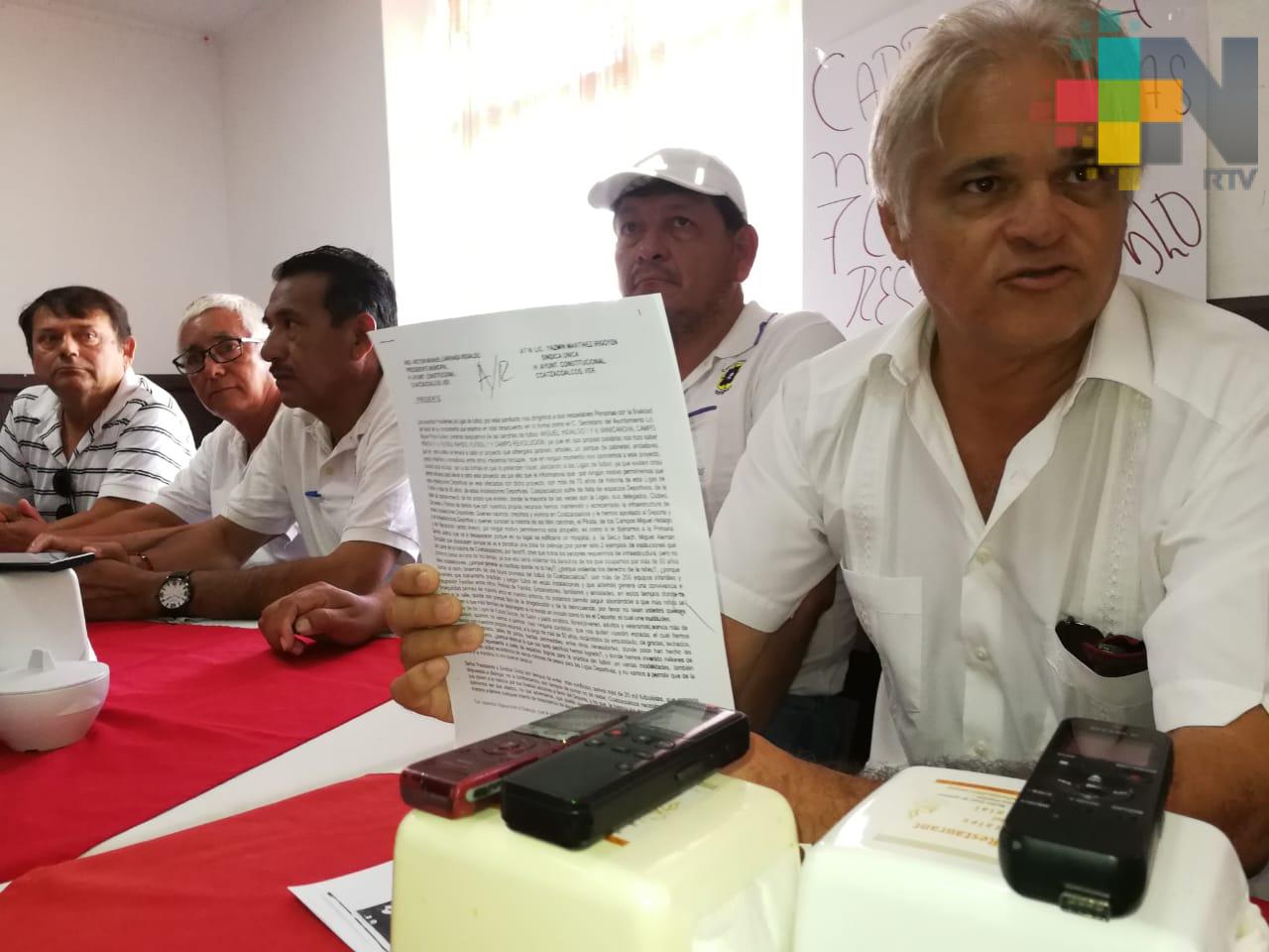 Ligas Deportivas de Coatzacoalcos en contra de parque ecológico