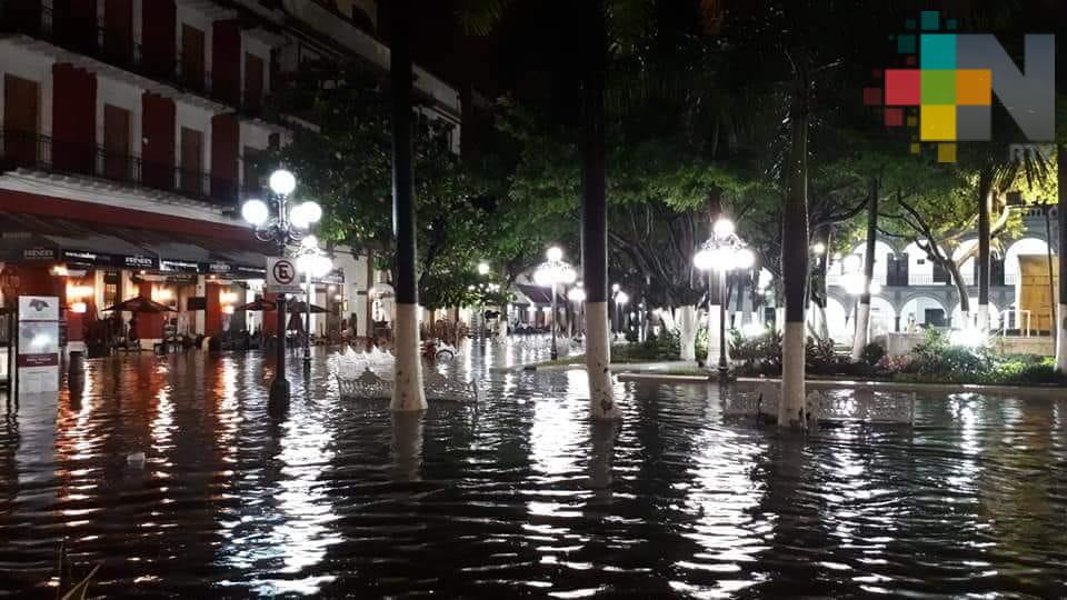 Fuertes lluvias dejan viviendas inundadas, autos varados y árboles caídos en el Puerto de Veracruz