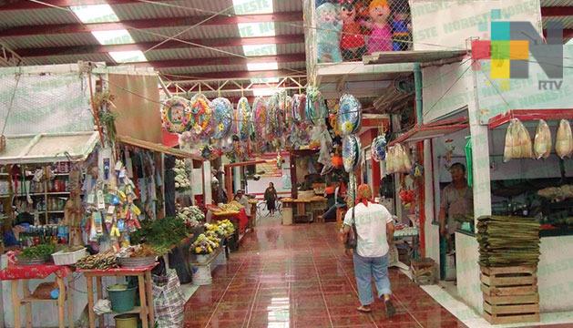 Continúan con bajas ventas locatarios de mercado de Tuxpan