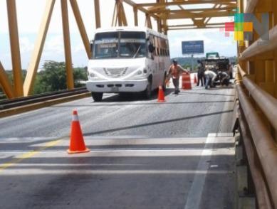 Continuarán las reparaciones al puente Coatzacoalcos I