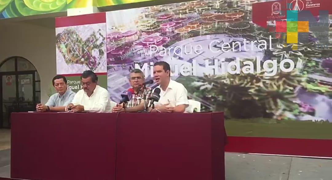 Presentan proyecto de rehabilitación y construcción de «Parque Central Miguel Hidalgo» en Coatzacoalcos