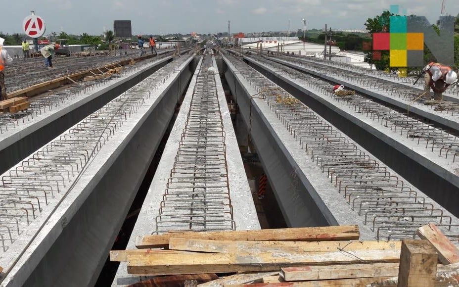 Avance del 89% lleva paso superior vehicular Nuevo Veracruz