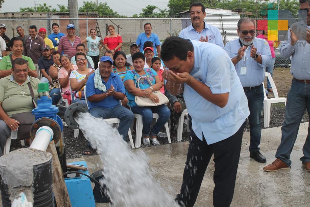 En Tierra Blanca inauguran pozo de agua potable rehabilitado, tenía 10 años sin funcionar