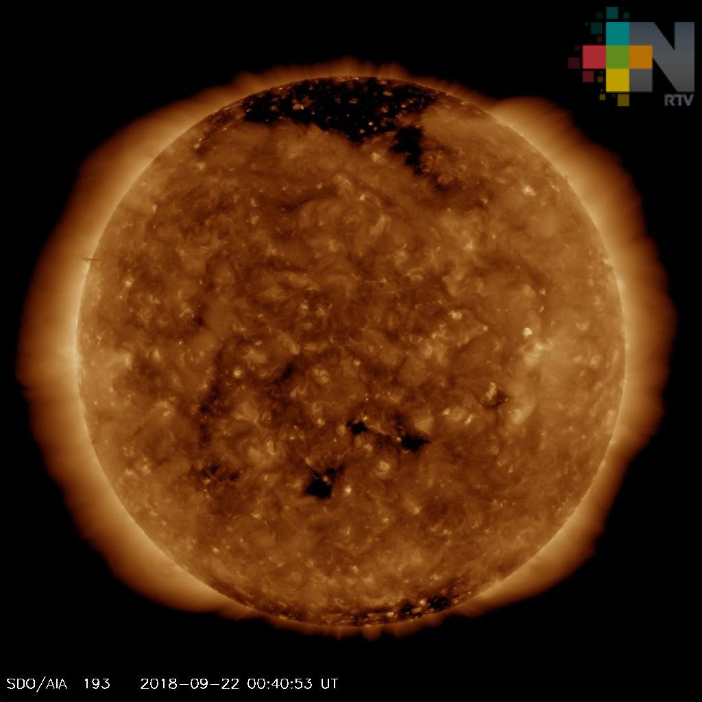 Observan surgimiento de agujero coronal en el Sol