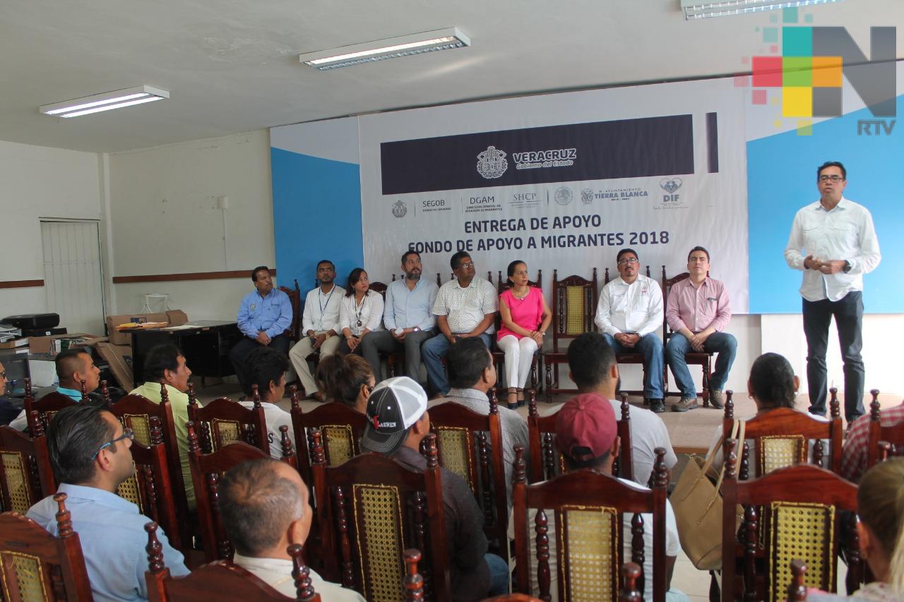 Tierra Blanca fue sede para entrega de apoyos a mexicanos repatriados