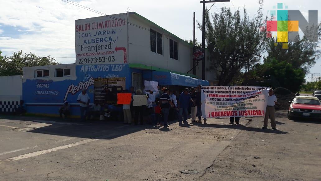 Extrabajadores de Tamsa muestran apoyo a líderes encarcelados