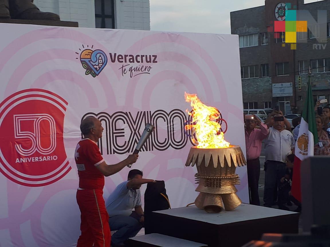 Llega fuego olímpico a Veracruz como hace 50 años