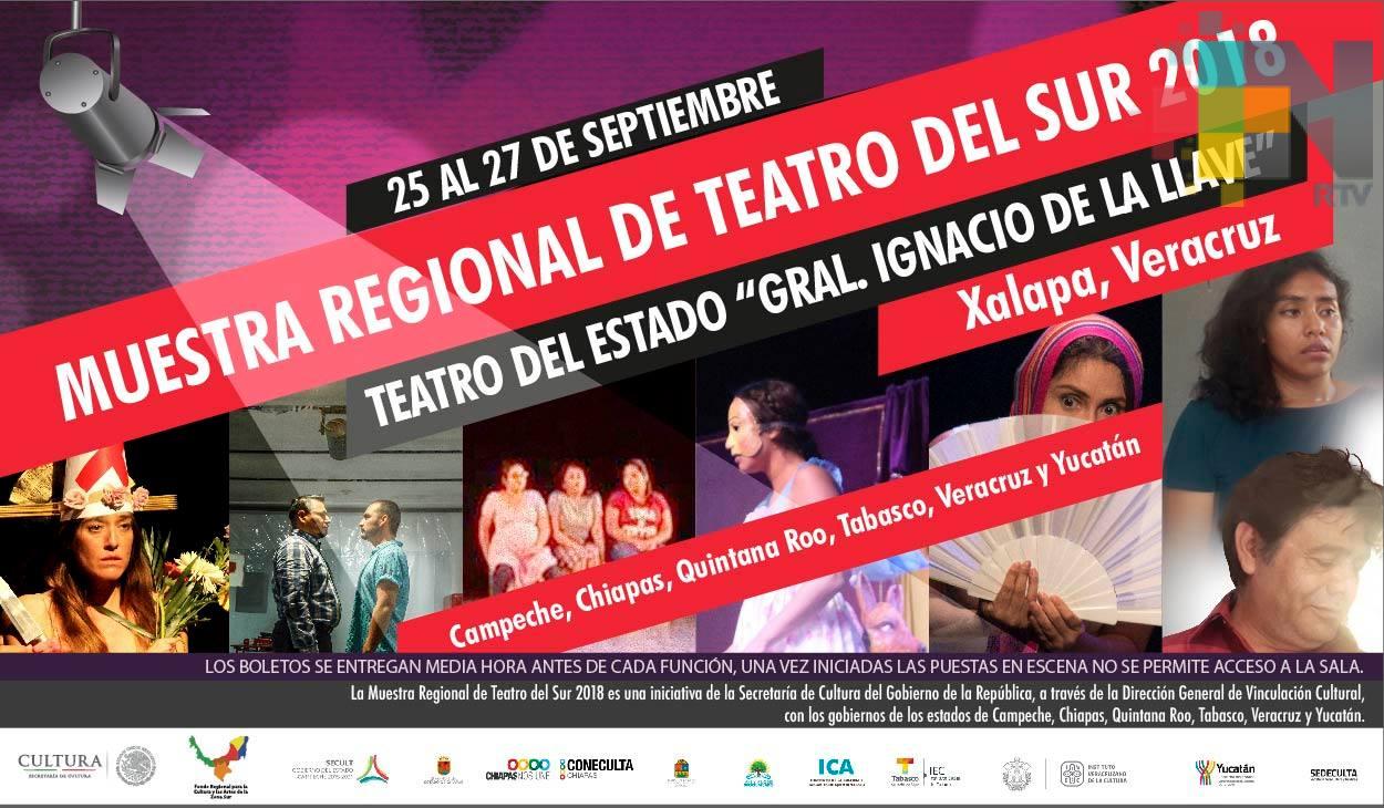 Se presenta en Xalapa Muestra Regional de Teatro de la Zona Sur 2018