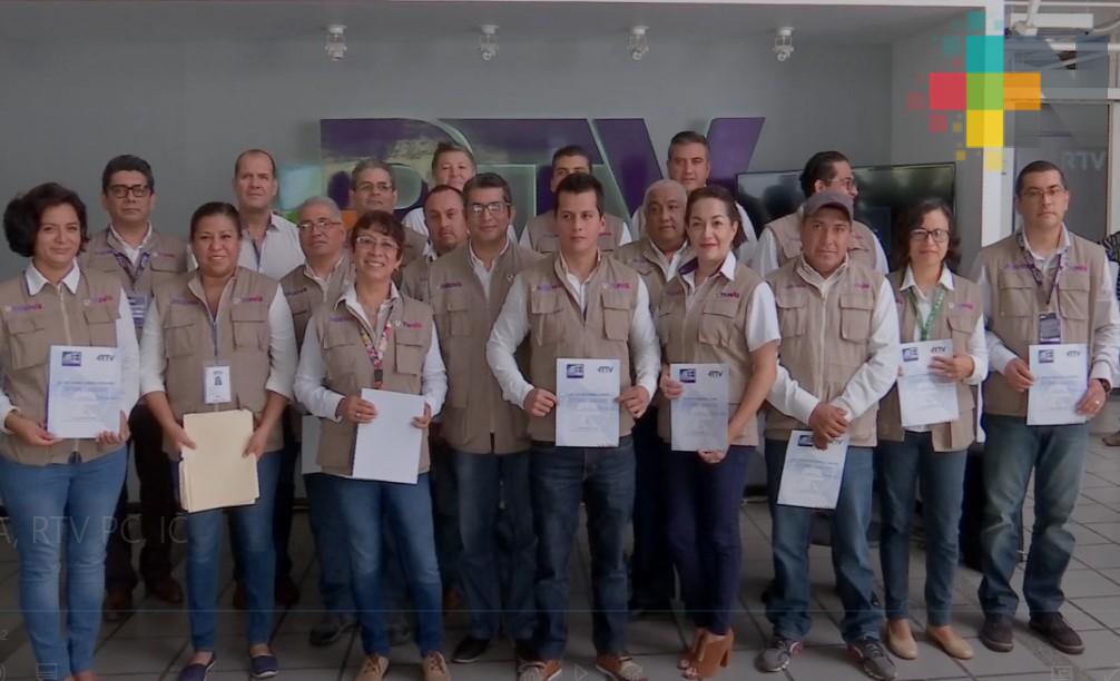 Presentan a integrantes de la Unidad Interna de Protección Civil de RTV