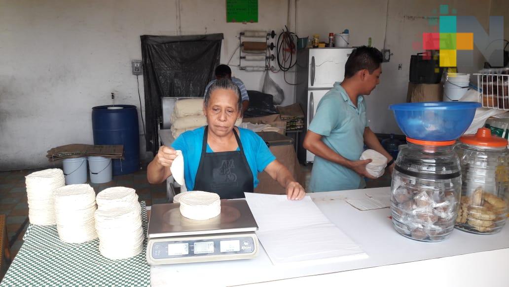 En zona conurbada Veracruz-Boca del Río reportan aumento en precio de la tortilla