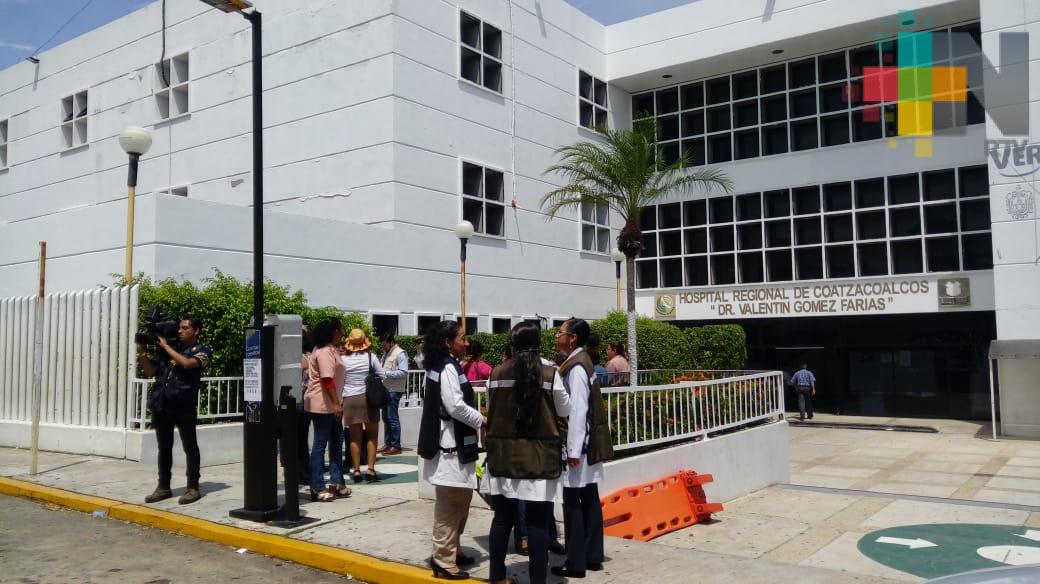 Llevan a cabo simulacro por sismo en Hospital Regional de Coatzacoalcos
