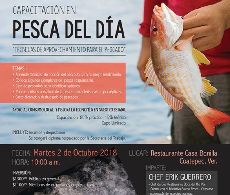 Invitan a la capacitación en técnicas en el aprovechamiento del pescado