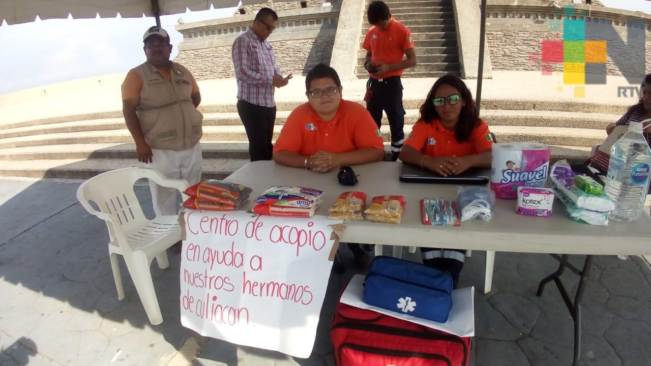 En Coatzacoalcos instalan centro de acopio para damnificados en Sinaloa