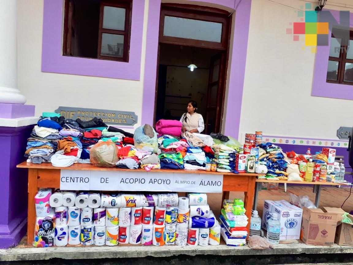 Huayacocotla y Chicontepec instalan centros de acopio en apoyo a damnificados de Álamo