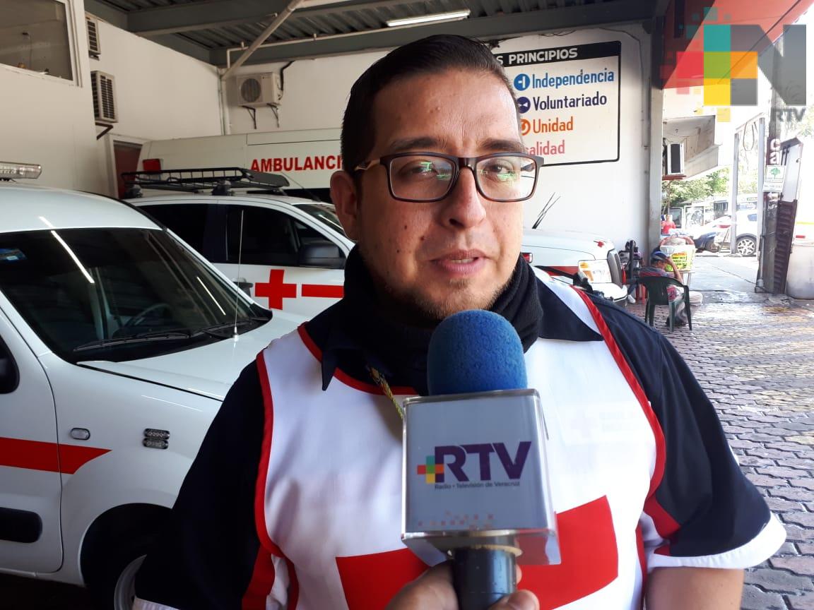 Cruz Roja Mexicana delegación Veracruz realiza 60 servicios diarios