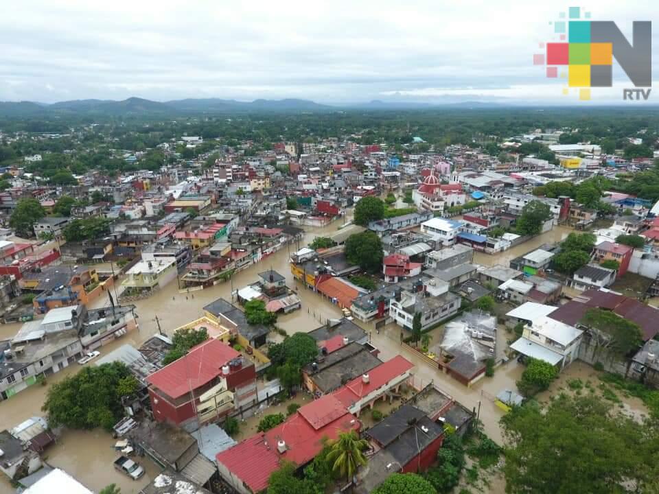Lluvias inundan 35 colonias y 10 comunidades del municipio de Álamo