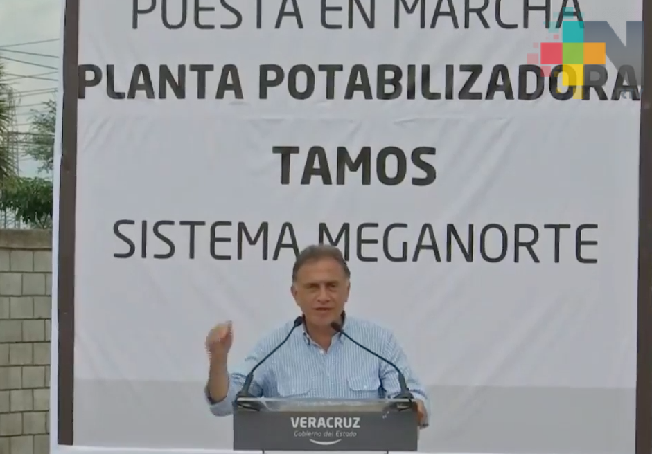 Más de 130 mil veracruzanos con agua potable con el Sistema Meganorte: Gobernador Yunes