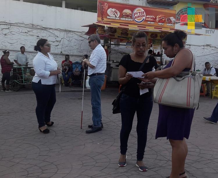 En Martínez de la Torre realizan actividades para la concientización del uso del bastón blanco