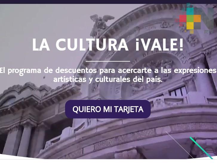 Secretaría de Cultura pone a disposición de la población la tarjeta La Cultura ¡Vale!