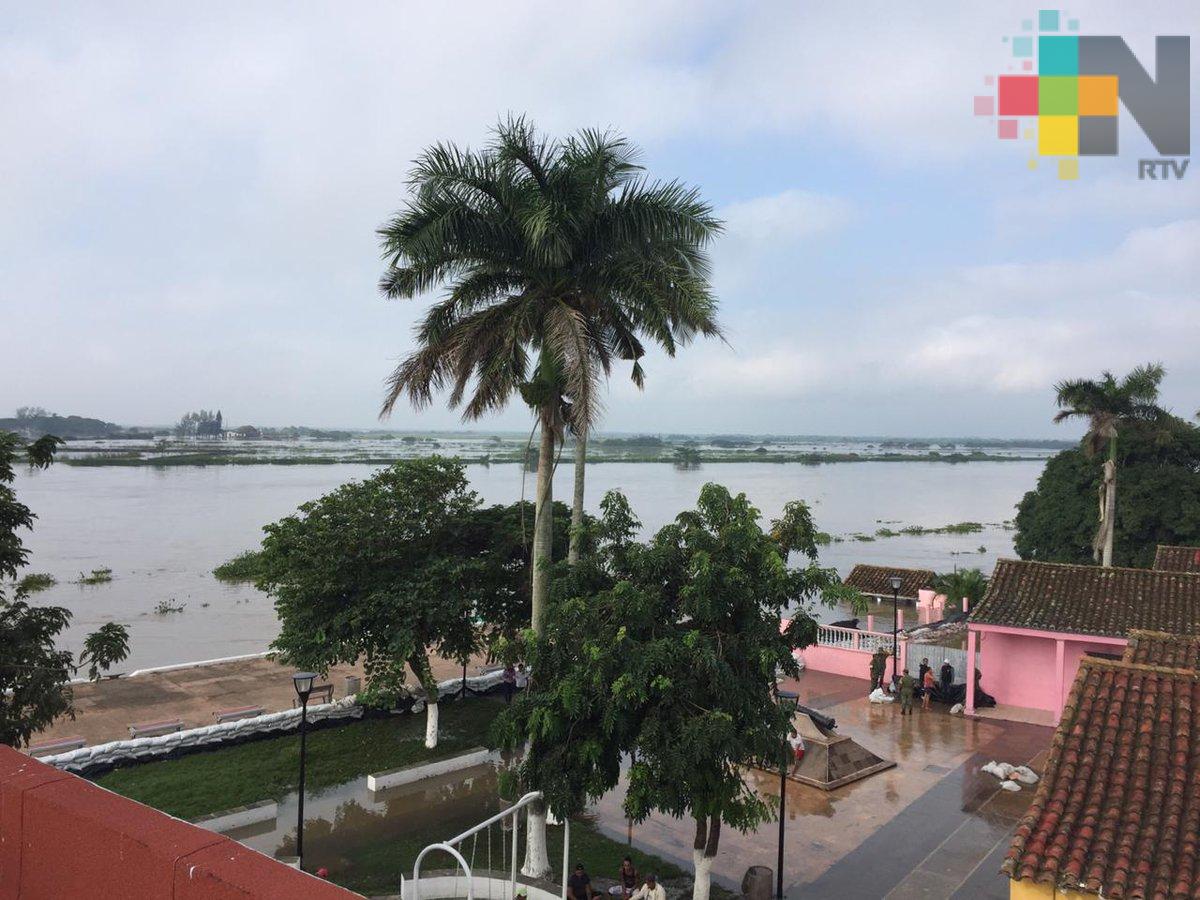 Aumenta nivel del río Papaloapan