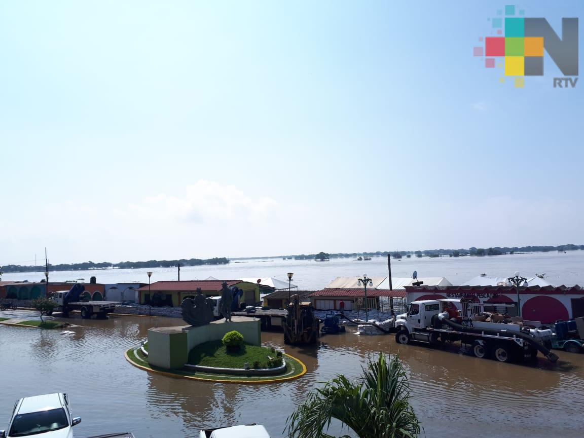 Río Papaloapan no alcanza los 3 metros esperados, se prevé empiece a descender el nivel